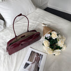 Women's Solid Color Korean-style Large Capacity Cowhide Leather Single-shoulder Bag