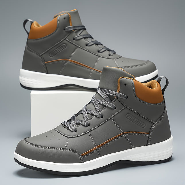 Mens All Season High Top Sneakers PU Upper Cushioned EVA