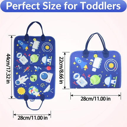 Blue Busy Board For Toddlers 12in1 Sensory Fine Motor Toy