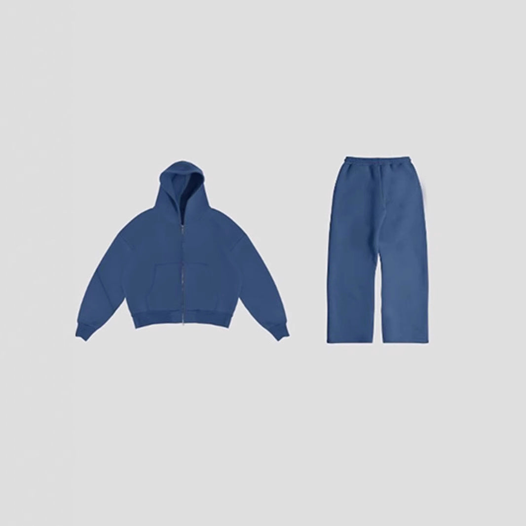 Retro Trend Casual Sports Casual Hoodie Sports Trousers Suit