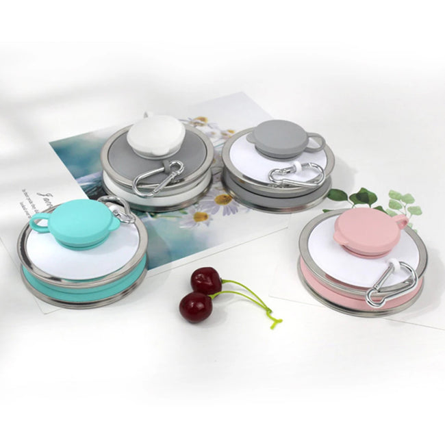 500ML Silicone Water Bottle Cup Foldable Leak Proof Portable Sports Travel Water Bottles For Outdoor Travel Gym Hiking Reuseable Kitchen Gadgets Main Image