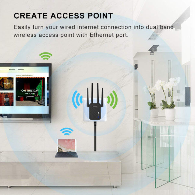 Dual-band 1200-megabit wireless relay router Main Image