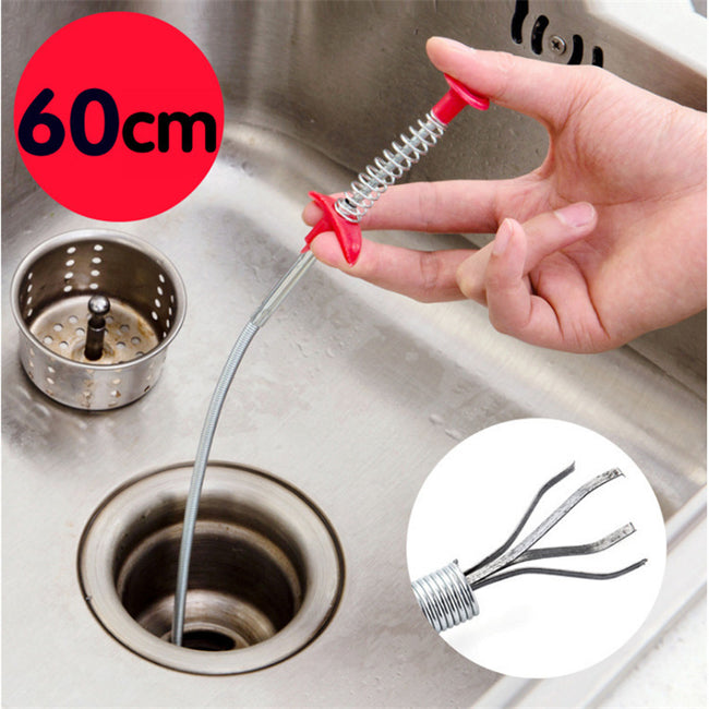 60CM Sewer Dredger Spring Pipe Dredging Tool Household Hair Cleaner Drain Clog Remover Cleaning Tools Household For Kitchen Sink Kitchen Gadgets Hover Image