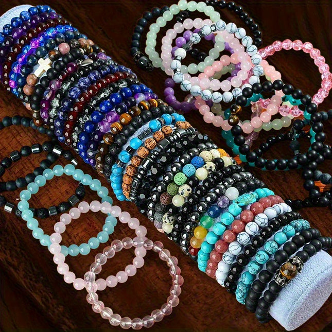 Bohemian Style Beaded Bracelet Set Turquoise Unisex 12Pcs