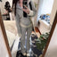 Version Of Chanel's Style Casual Multicolor Coat Wide Leg Trousers Two-piece Set
