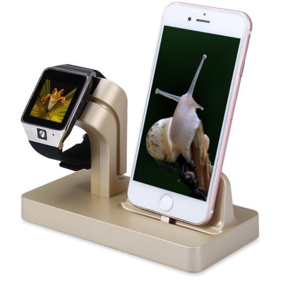 Compatible with Apple, Compatible with Apple , 2 In 1 Charging Dock Station Desktop Cradle Phone Stand for iPhone X 8 7 Plus 6S 5 5S SE for Iphone Watch I II III Charger Holder Main Image