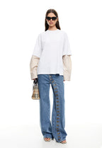 European And American Style Multi-button Women's Jeans