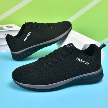 Men Lightweight Running Shoes EVA Cushioning Black Gray