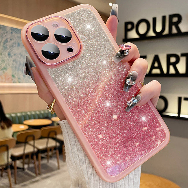 Applicable To 15 Transparent Glitter Phone Case Ultra-thin Hover Image