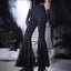 Sexy Lace Stitching Dark Style Cross Bell-bottom Pants