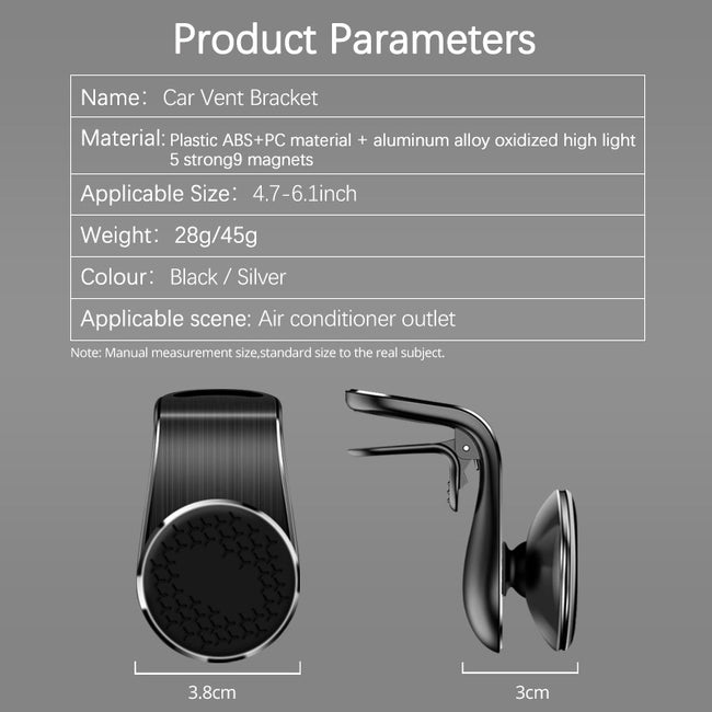 Magnetic Car Phone Holder Air Vent Magnet Mount Smartphone Phone Holder Car Rotation Bracket Main Image