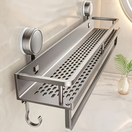Suction Cup Shower Organizer Wall Mounted Storage Rack