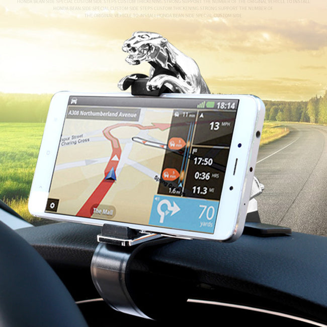 Car-Accessories Phone-Holder Gps-Stand Cellphone Adjustable Jaguar-Design 360-Degree Hover Image