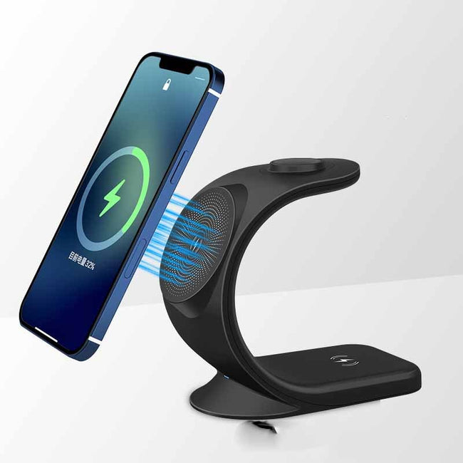 Vertical Three-in-one Magnetic Wireless Charger Main Image