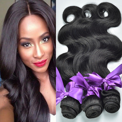 Real Hair Wig Hair Styling Hair Extension Body Wave Human Hair Weaves Bundle Deals Human Hair Extensions Natural & Jet Black Hover Image