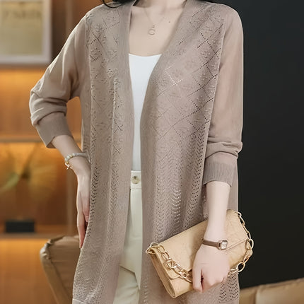 Summer Oversized Cardigan With Cut Out Design Open Front