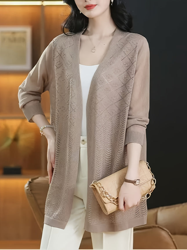 Summer Oversized Cardigan With Cut Out Design Open Front