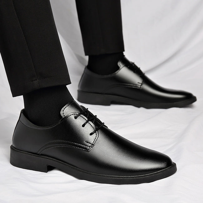 Soft Leather Soft Bottom Youth British Style Casual Formal Wear Leather Shoes Hover Image