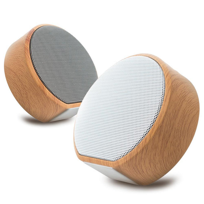 Mini Wood Bluetooth Speaker Portable Outdoor Wireless Support AUX TF Hover Image
