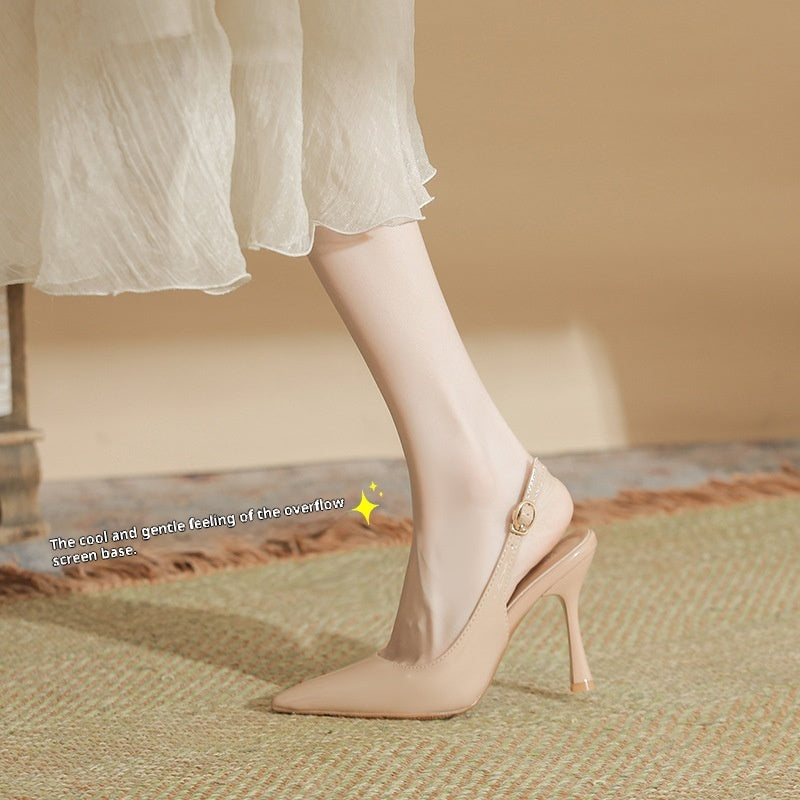 Women's Pointed Toe Korean Style Patent Leather High Heels