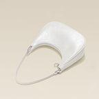 Chinese Style White One Shoulder Crossbody Moon Bag