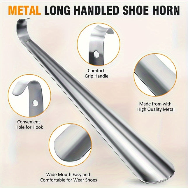 Heavy Duty Metal Shoe Horn Extra Long 29.97cm Non Slip