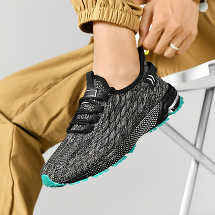 Men Plus Size Lightweight Running Shoes Knit Upper Sporty