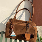 Suede Large Capacity Underarm Pillow Bag