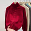 Women's Turtleneck Single-breasted Cardigan Loose And Lazy Style Knitted Sweater