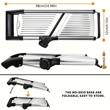 Stainless Steel Vegetable Slicer With 5 Blades Mandoline