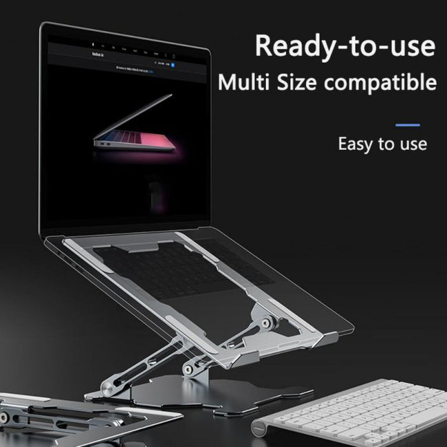 Adjustable Laptop Stand Portable Computer Stand Aluminum Alloy Laptop Riser Compatible Laptop Stand Holder Hover Image