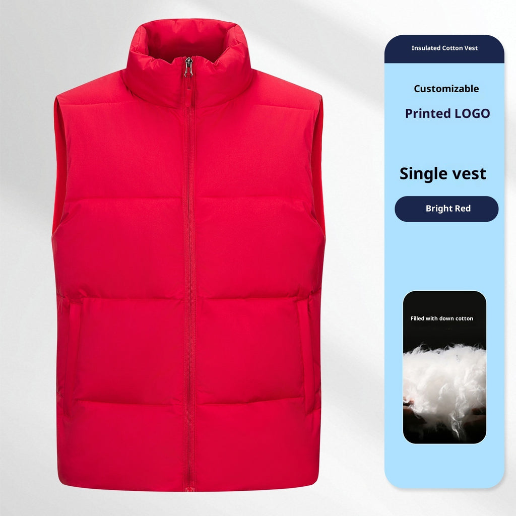 Soft Shell Waterproof Down Cotton Vest Work Clothes