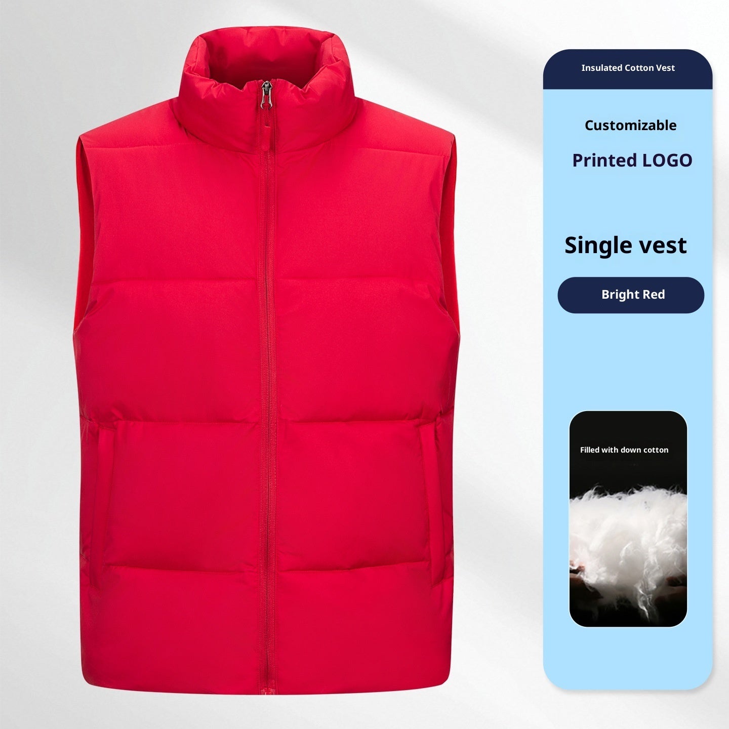Soft Shell Waterproof Down Cotton Vest Work Clothes
