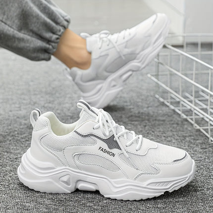 Mens Gradient Laser Pattern Sneakers Breathable Mesh Low Top
