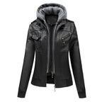 Large Size Women's Artificial Leather Women's Motorcycle Jacket American Style