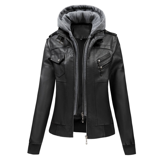 Large Size Women's Artificial Leather Women's Motorcycle Jacket American Style Main Image