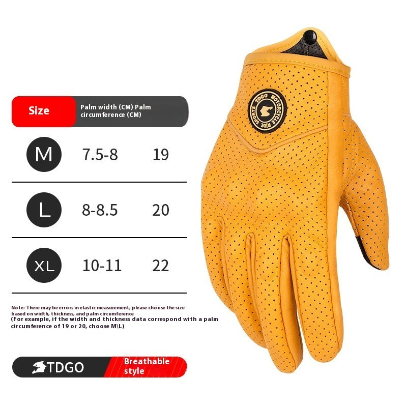 Summer Drop-resistant Breathable And Windproof Harley Retro Biker's Electrombile Gloves
