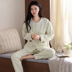 Women's Flannel Warm Cardigan Thickened Pajamas
