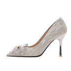 Pointed High Heels Female Silver