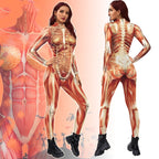 Simulation Skeleton One-piece Tights