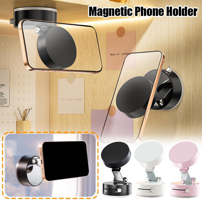 Foldable Magnetic Vacuum Car Phone Holder Foldable Suction Cup With Suction Cup Hands-Free Navigation For Smart Phone Main Image