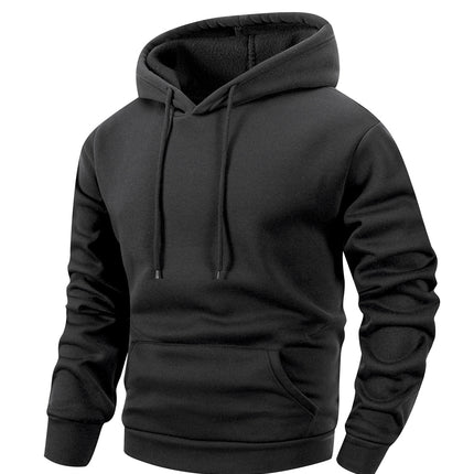 Mens Heavyweight Fleece Hooded Sweatshirts Loose Fit Pocket