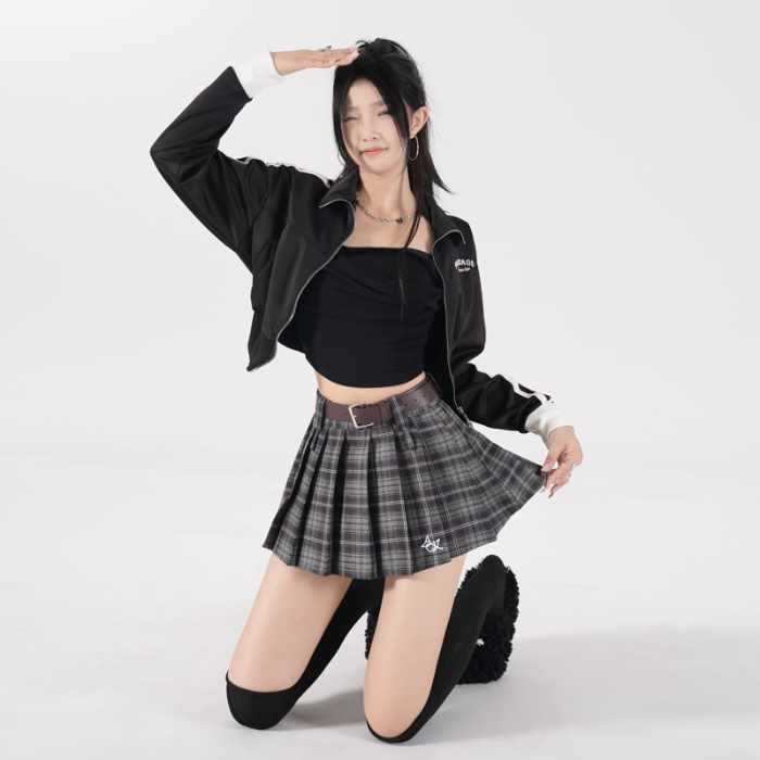 New High Waist American Retro A- Line Skirt Short