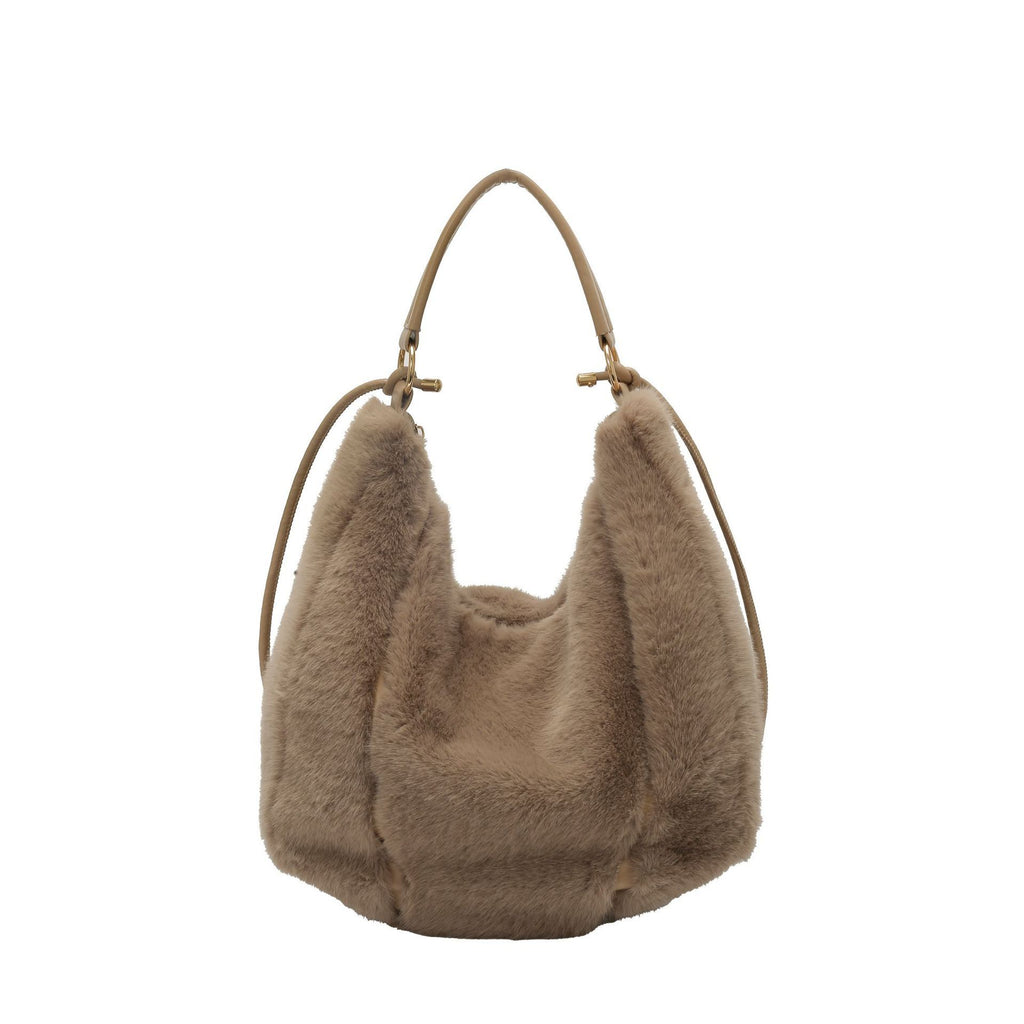 Commuter's All-matching One Shoulder Underarm Fur Bag