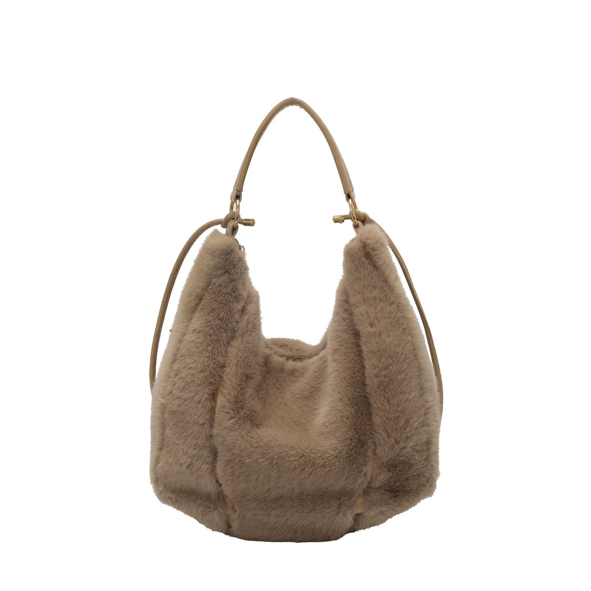 Commuter's All-matching One Shoulder Underarm Fur Bag