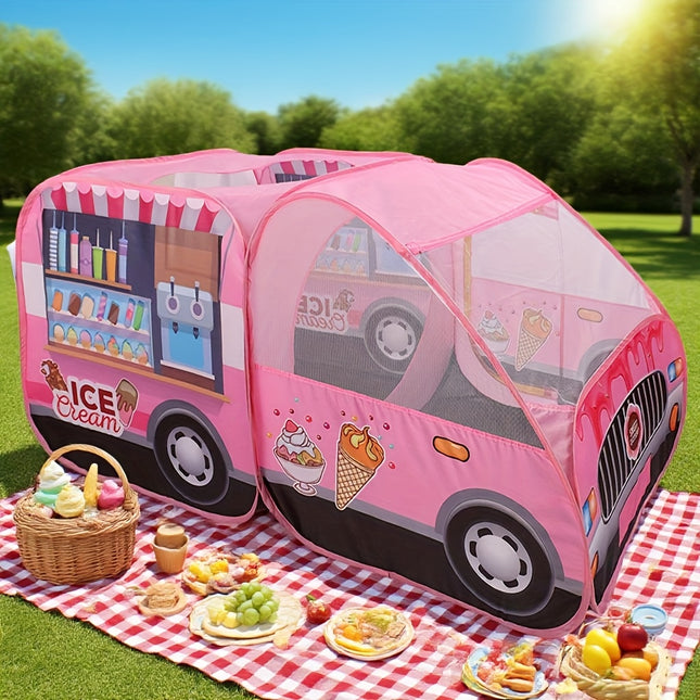 Large Pink Ice Cream Truck Tent No Assembly Required