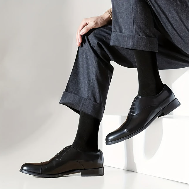 Men's Large Business Casual Socks 20 Pairs Solid Black 9-12
