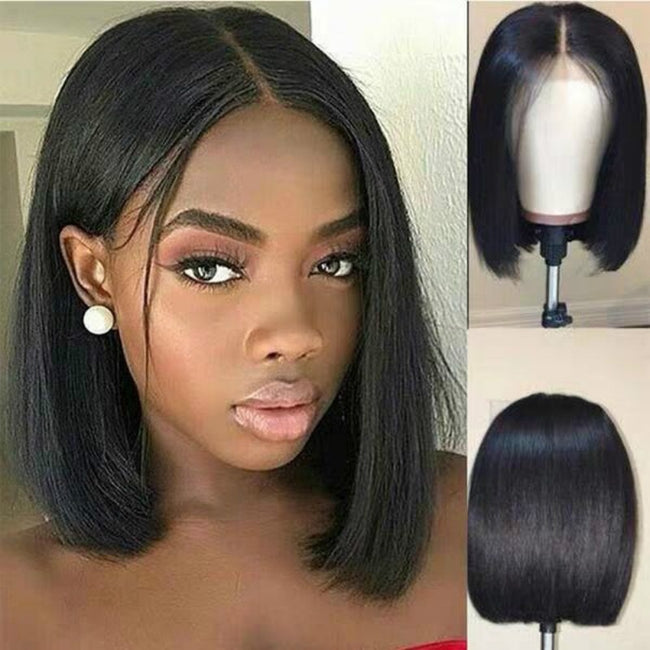 Wig Women Short Human Hair Wigs Bob Brazilian Black Women Remy Hover Image