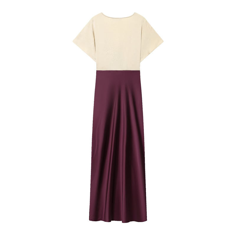 Women's Lace Silk Satin Dress