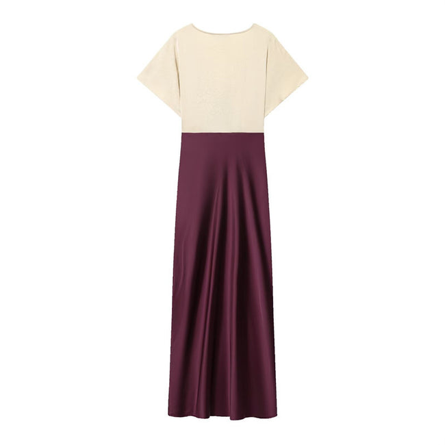 Women's Lace Silk Satin Dress Main Image